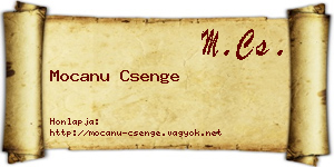 Mocanu Csenge névjegykártya